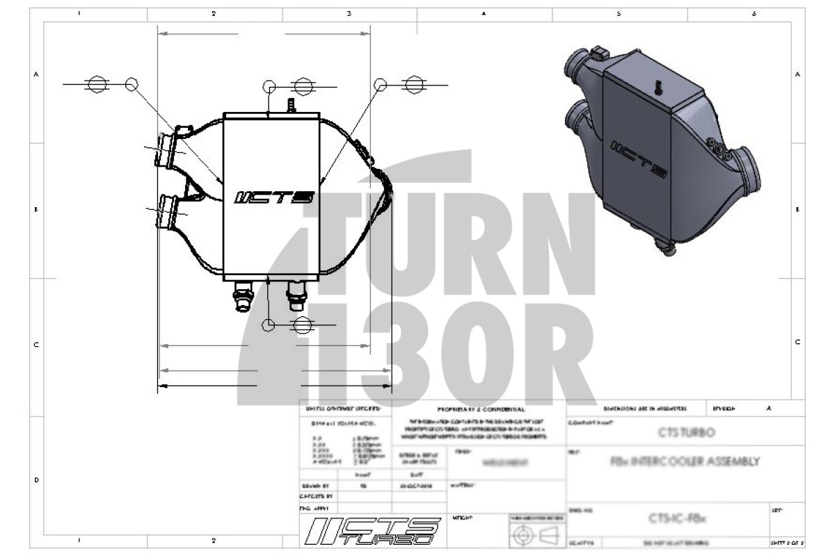 Charge cooler / Intercooler for BMW M3 F80 / M4 F8x / M2 Comp F87 CTS Turbo