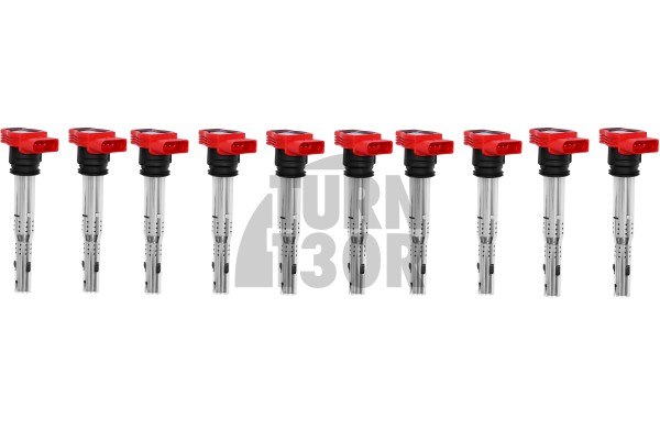 Paquetes de bobinas rojos de NGK diseñados para Audi R8 V10 y Lamborghini Huracan