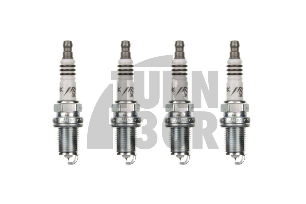 Spark plugs with the designation NGK BKR7EIX designed for use in S3 8L, Leon 1M, and Audi TT 8N models equipped with a 1.8T 20V engine