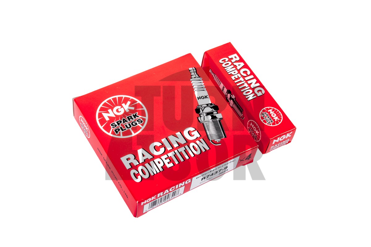 Colder Spark Plugs by NGK Racing, model R7437-9, designed for Golf 7 GTI/R, Audi S3 8V, Audi TT 8S, and Seat Leon 3 Cupra