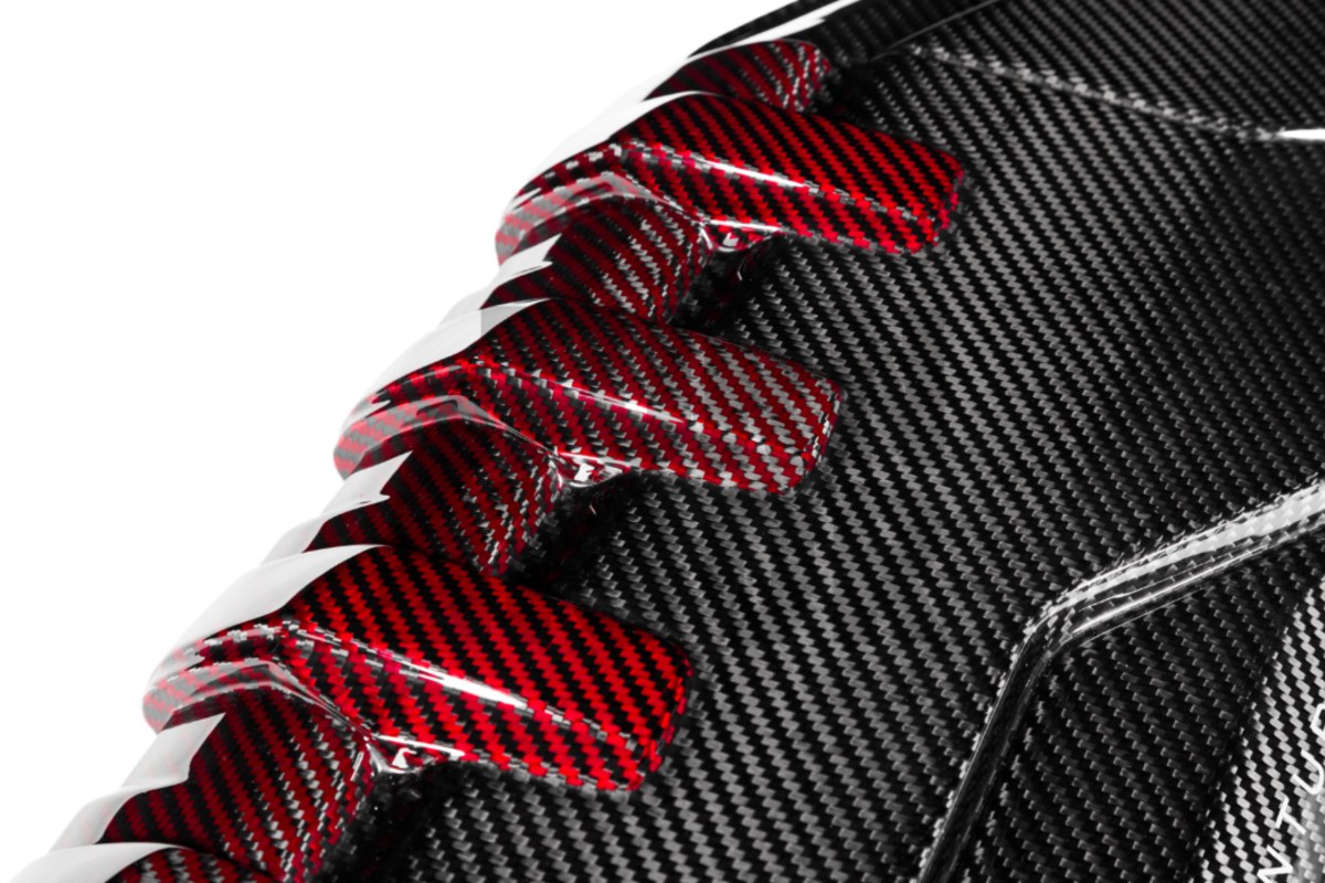 Eventuri Carbon Fiber / Red Kevlar Engine Cover for Audi RS3 8V.5 / TTRS 8S and RS3 8Y