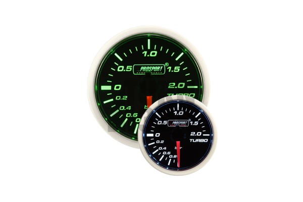 52mm electronic boost gauge green / white Prosport 