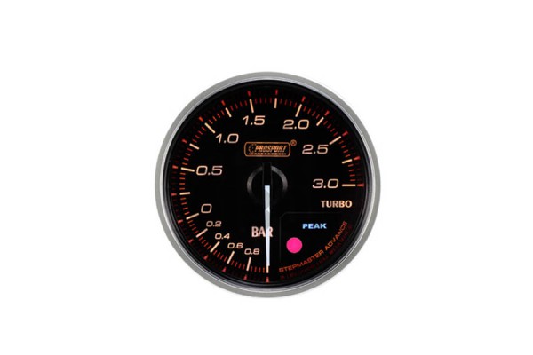 52mm Red / White 3 bars Boost Pressure Gauge Prosport Supreme  