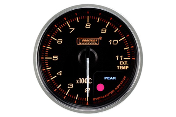 52mm Red / White Exhaust Temperature Gauge Prosport Supreme  