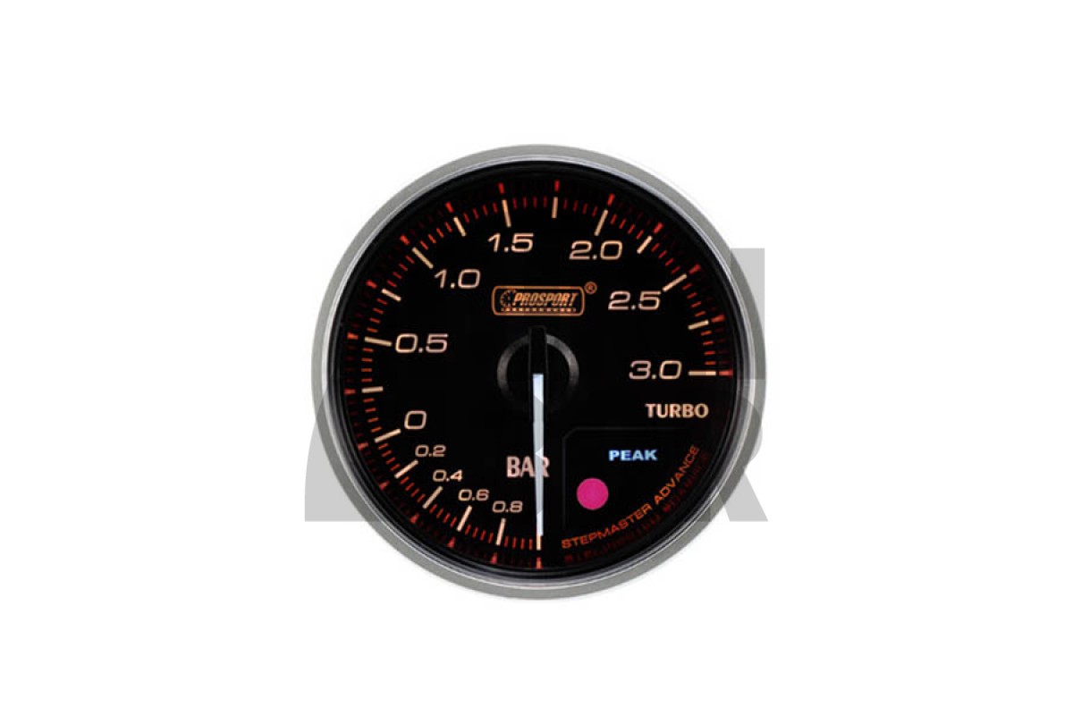 60mm Red / White 3 bars Boost Pressure Gauge Prosport Supreme