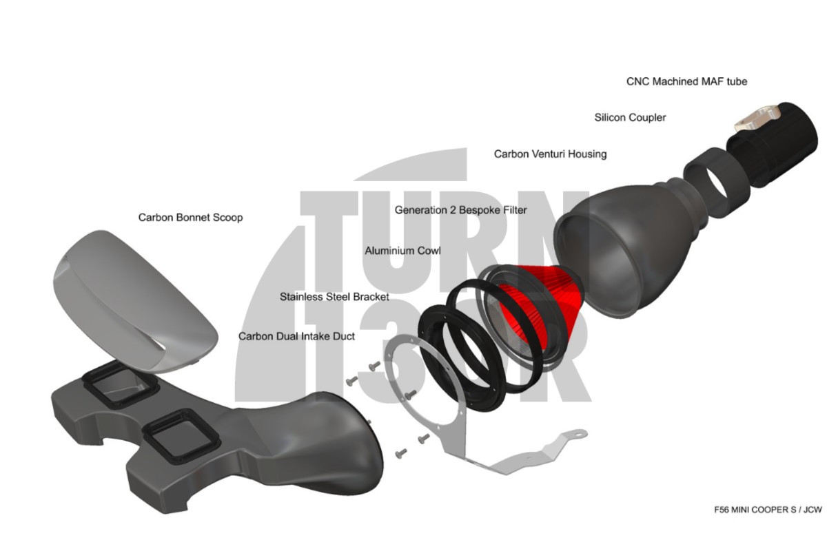 Eventuri Sistema de Admisión de Fibra de Carbono para Mini Cooper S / JCW F56