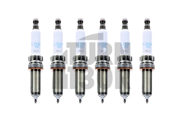 Spark plugs by NGK with the model SILZKBR8D8S designed for BMW 135i, 235i, 335i, 435i, and M2 N55 engines